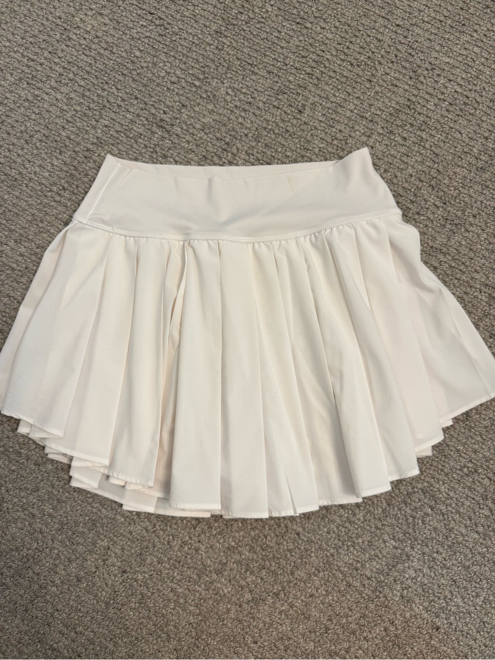 aerie White Pleated Circle Skirt